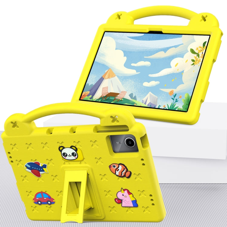 For Lenovo P11 Plus J607F / Xiaoxin Pad 11 Handle Kickstand Children EVA Shockproof Tablet Case(Yellow) - Lenovo by PMC TechLife | Online Shopping South Africa | PMC TechLife | Buy Now Pay Later Mobicred