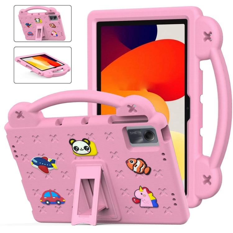 For Xiaomi Redmi Pad SE 11 2023  Handle Kickstand Children EVA Shockproof Tablet Case(Pink) - More Tablet Cases by PMC TechLife | Online Shopping South Africa | PMC TechLife | Buy Now Pay Later Mobicred