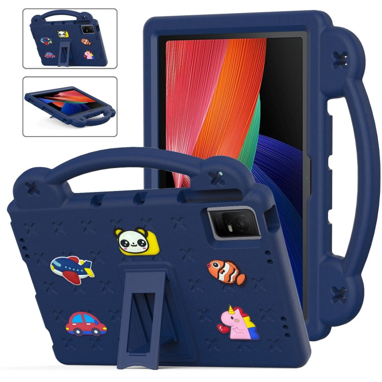 For TCL Tab 11 9466x3 Handle Kickstand Children EVA Shockproof Tablet Case(Navy Blue) - Others by PMC TechLife | Online Shopping South Africa | PMC TechLife | Buy Now Pay Later Mobicred