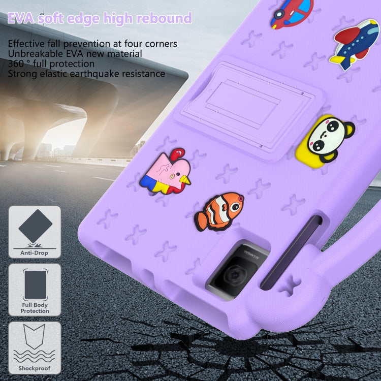 For TCL Tab 10 Gen2 10.36 2023 Handle Kickstand Children EVA Shockproof Tablet Case(Light Purple) - Others by PMC TechLife | Online Shopping South Africa | PMC TechLife | Buy Now Pay Later Mobicred