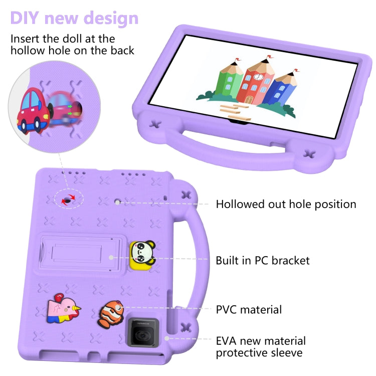 For TCL Tab 10 Gen2 10.36 2023 Handle Kickstand Children EVA Shockproof Tablet Case(Light Purple) - Others by PMC TechLife | Online Shopping South Africa | PMC TechLife | Buy Now Pay Later Mobicred