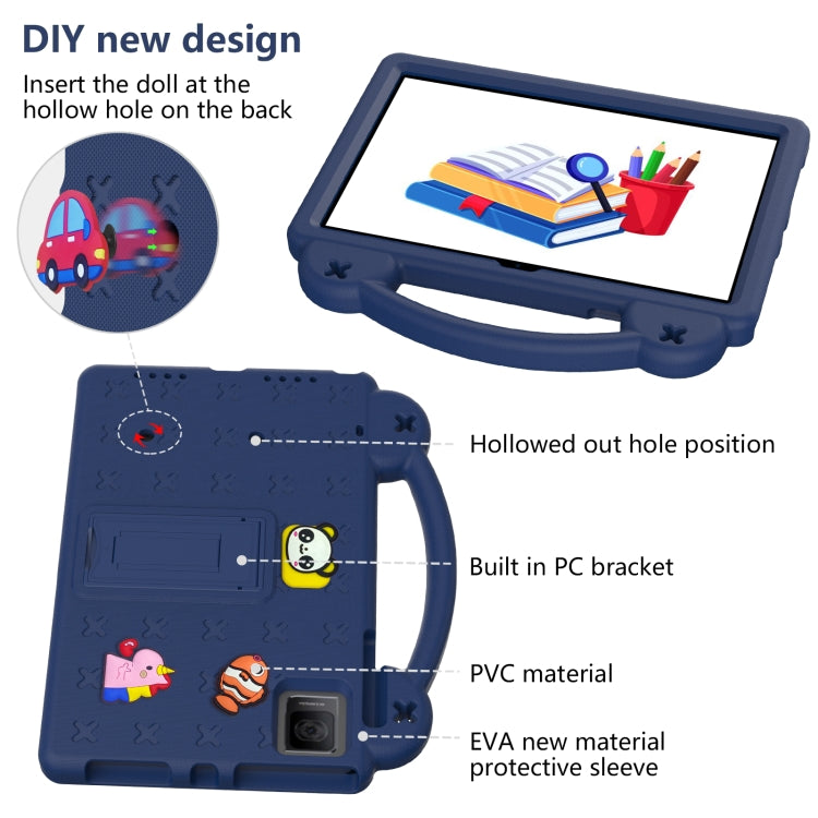 For TCL Tab 10 Gen2 10.36 2023 Handle Kickstand Children EVA Shockproof Tablet Case(Navy Blue) - Others by PMC TechLife | Online Shopping South Africa | PMC TechLife | Buy Now Pay Later Mobicred