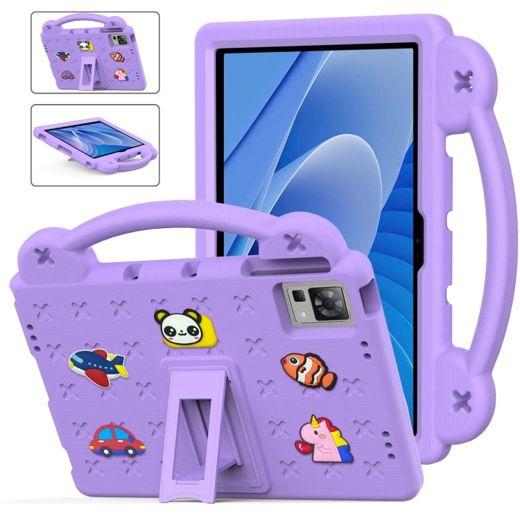 For DOOGEE T30 Pro 11 2023 Handle Kickstand Children EVA Shockproof Tablet Case(Light Purple) - Others by PMC TechLife | Online Shopping South Africa | PMC TechLife | Buy Now Pay Later Mobicred