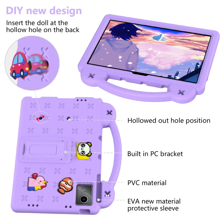 For Onn Tbspg 100110027 2023 Handle Kickstand Children EVA Shockproof Tablet Case(Light Purple) - Others by PMC TechLife | Online Shopping South Africa | PMC TechLife | Buy Now Pay Later Mobicred