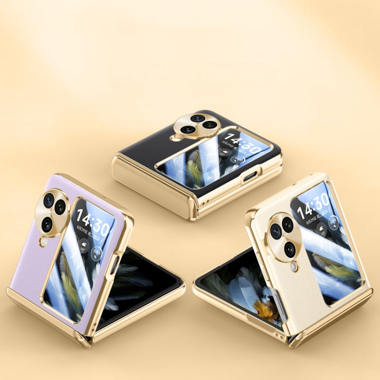 For OPPO Find N3 Flip Electroplated Case-film Integral Hinge Shockproof Phone Case(Black) - Find N3 Flip Cases by PMC TechLife | Online Shopping South Africa | PMC TechLife | Buy Now Pay Later Mobicred