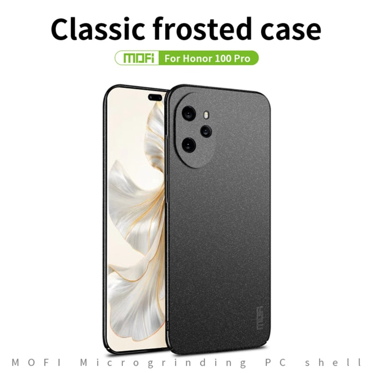 For Honor 100 Pro MOFI Fandun Series Frosted PC Ultra-thin All-inclusive Phone Case(Green) - Honor Cases by MOFI | Online Shopping South Africa | PMC TechLife