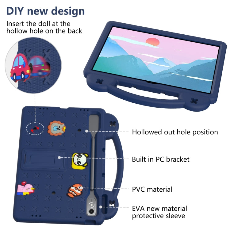 For  Lenovo Tab  P12 / Xiaoxin Pad Pro 12.7 Handle Kickstand Children EVA Shockproof Tablet Case(Mint Green) - Lenovo by PMC TechLife | Online Shopping South Africa | PMC TechLife | Buy Now Pay Later Mobicred