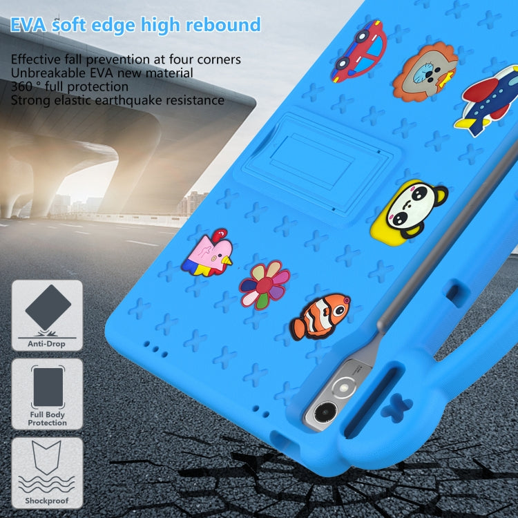 For  Lenovo Tab  P12 / Xiaoxin Pad Pro 12.7 Handle Kickstand Children EVA Shockproof Tablet Case(Sky Blue) - Lenovo by PMC TechLife | Online Shopping South Africa | PMC TechLife | Buy Now Pay Later Mobicred