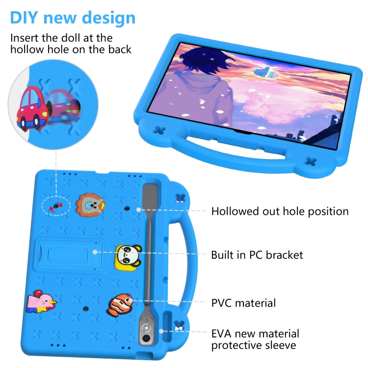 For  Lenovo Tab  P12 / Xiaoxin Pad Pro 12.7 Handle Kickstand Children EVA Shockproof Tablet Case(Sky Blue) - Lenovo by PMC TechLife | Online Shopping South Africa | PMC TechLife | Buy Now Pay Later Mobicred