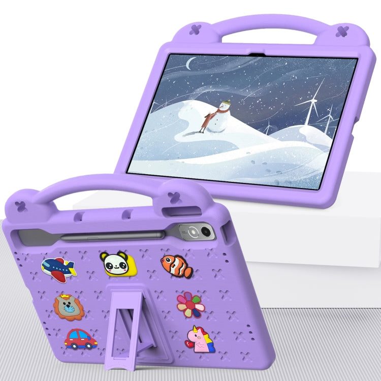 For  Lenovo Tab  P12 / Xiaoxin Pad Pro 12.7 Handle Kickstand Children EVA Shockproof Tablet Case(Light Purple) - Lenovo by PMC TechLife | Online Shopping South Africa | PMC TechLife | Buy Now Pay Later Mobicred