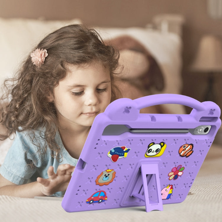 For  Lenovo Tab  P12 / Xiaoxin Pad Pro 12.7 Handle Kickstand Children EVA Shockproof Tablet Case(Light Purple) - Lenovo by PMC TechLife | Online Shopping South Africa | PMC TechLife | Buy Now Pay Later Mobicred
