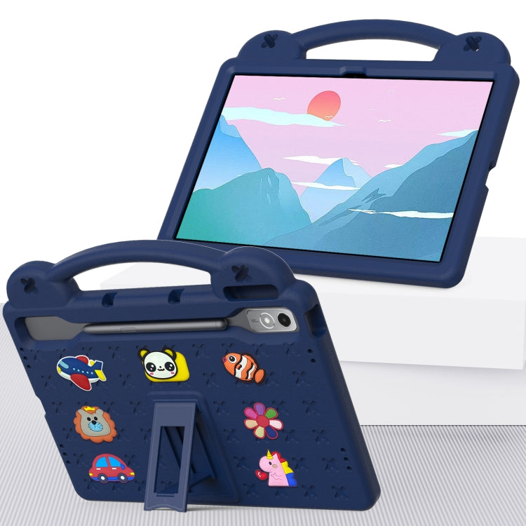 For  Lenovo Tab  P12 / Xiaoxin Pad Pro 12.7 Handle Kickstand Children EVA Shockproof Tablet Case(Navy Blue) - free shipping - PMC TechLife - Order now!