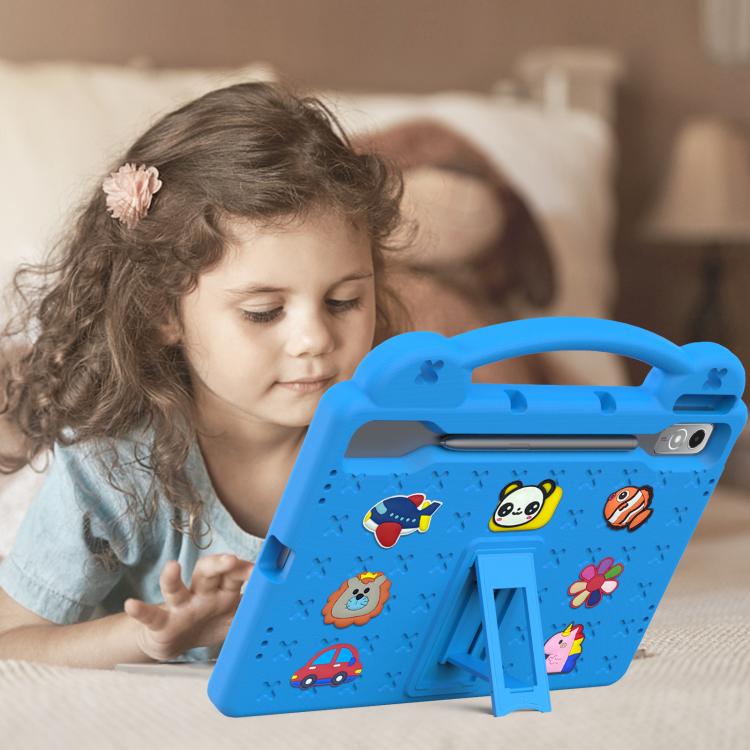 For  Lenovo Xiaoxin Pad Pro 12.7 2025 Handle Kickstand Children EVA Shockproof Tablet Case(Sky Blue) - Lenovo by PMC TechLife | Online Shopping South Africa | PMC TechLife | Buy Now Pay Later Mobicred