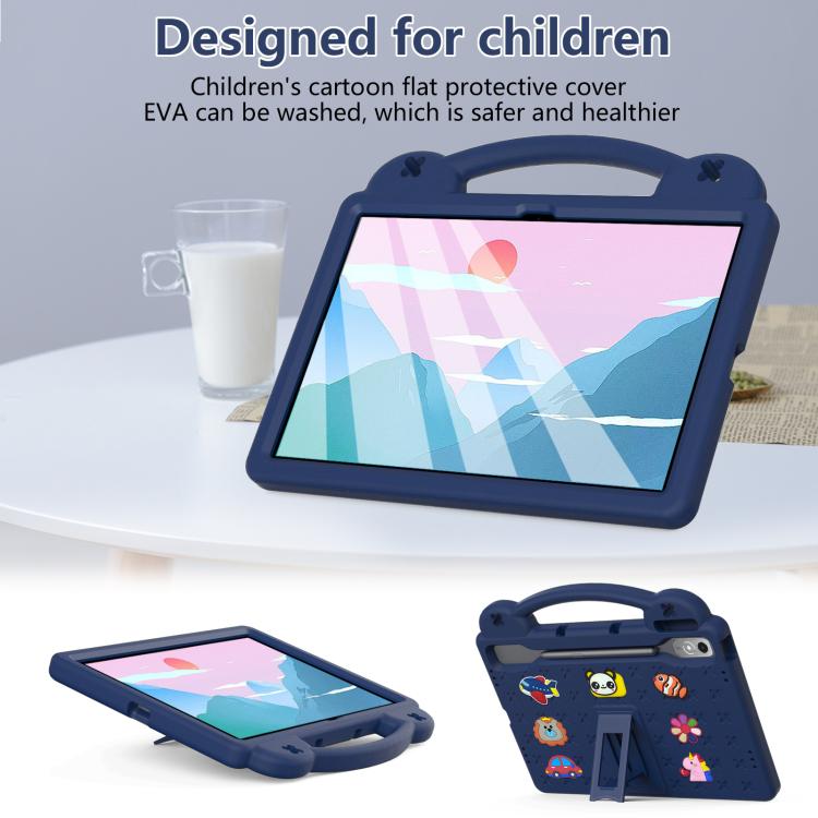 For  Lenovo Xiaoxin Pad Pro 12.7 2025 Handle Kickstand Children EVA Shockproof Tablet Case(Navy Blue) - Lenovo by PMC TechLife | Online Shopping South Africa | PMC TechLife | Buy Now Pay Later Mobicred