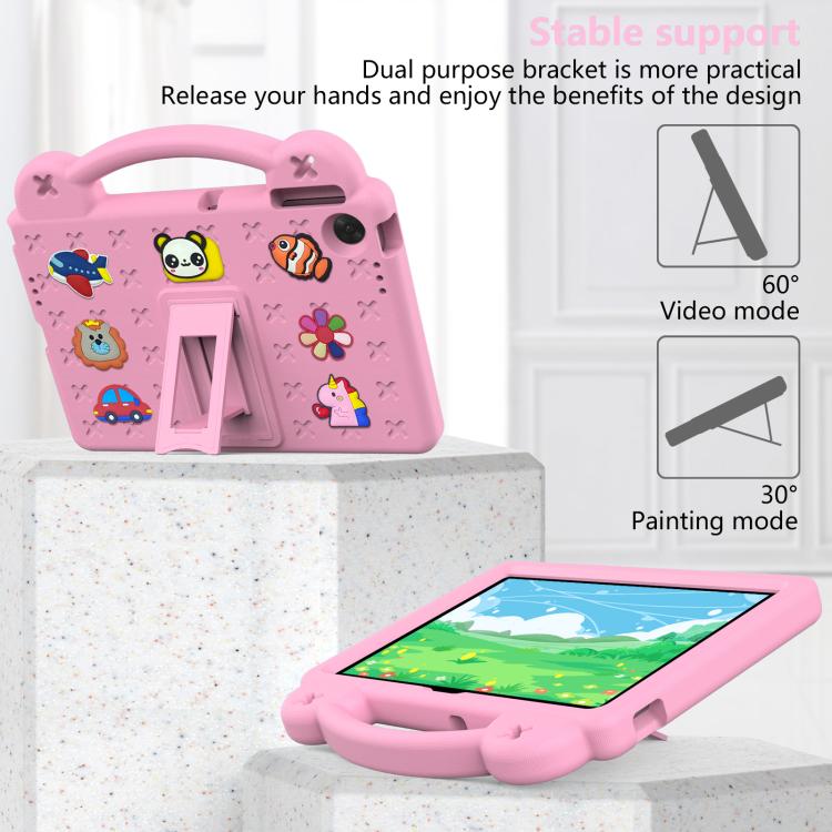 For Lenovo Tab TB-311 / WIFI 10.1 2025 Handle Kickstand Children EVA Shockproof Tablet Case(Pink) - Lenovo by PMC TechLife | Online Shopping South Africa | PMC TechLife | Buy Now Pay Later Mobicred