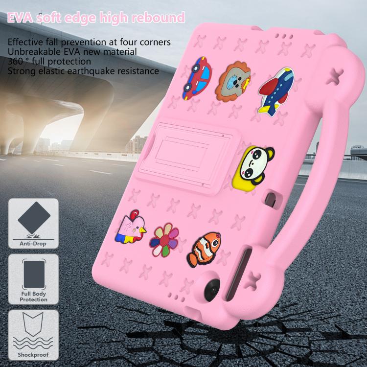 For Lenovo Tab TB-311 / WIFI 10.1 2025 Handle Kickstand Children EVA Shockproof Tablet Case(Pink) - Lenovo by PMC TechLife | Online Shopping South Africa | PMC TechLife | Buy Now Pay Later Mobicred