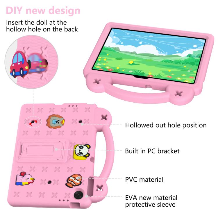 For Lenovo Tab TB-311 / WIFI 10.1 2025 Handle Kickstand Children EVA Shockproof Tablet Case(Pink) - Lenovo by PMC TechLife | Online Shopping South Africa | PMC TechLife | Buy Now Pay Later Mobicred