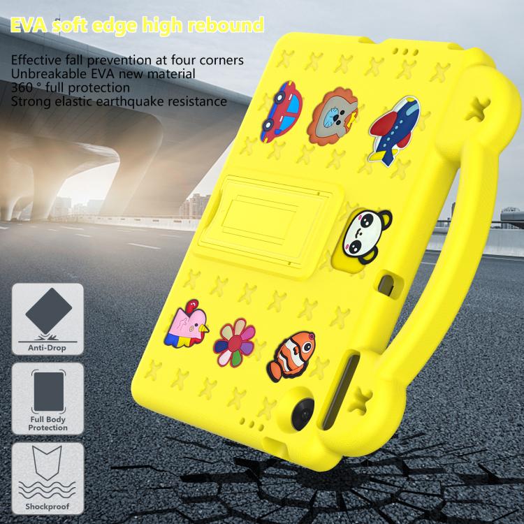 For Lenovo Tab TB-311 / WIFI 10.1 2025 Handle Kickstand Children EVA Shockproof Tablet Case(Yellow) - Lenovo by PMC TechLife | Online Shopping South Africa | PMC TechLife | Buy Now Pay Later Mobicred