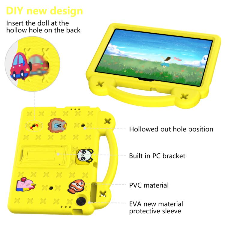 For Lenovo Tab TB-311 / WIFI 10.1 2025 Handle Kickstand Children EVA Shockproof Tablet Case(Yellow) - Lenovo by PMC TechLife | Online Shopping South Africa | PMC TechLife | Buy Now Pay Later Mobicred
