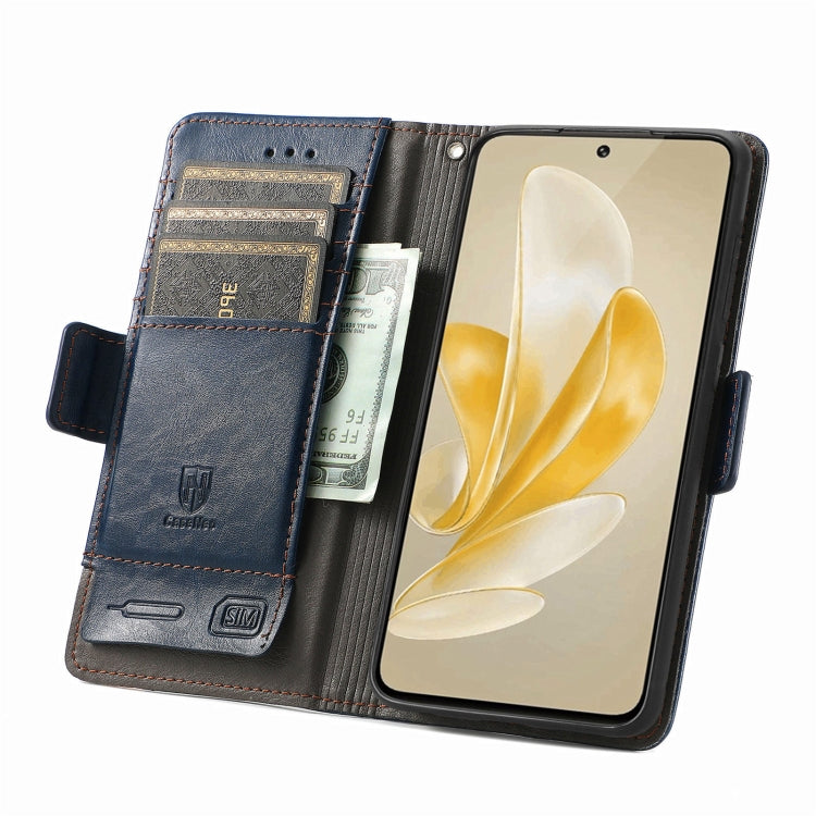 For vivo X100 Pro CaseNeo Splicing Dual Magnetic Buckle Leather Phone Case(Blue) - vivo Cases by PMC Jewellery | Online Shopping South Africa | PMC Jewellery | Buy Now Pay Later Mobicred