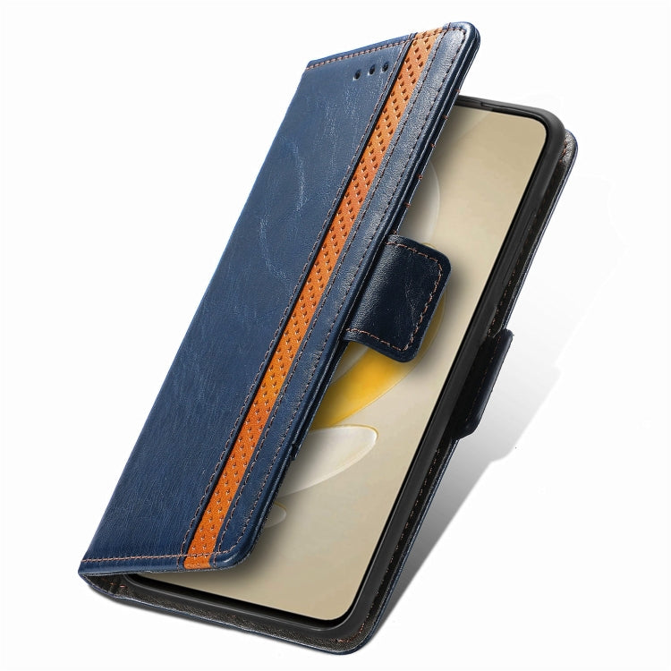 For vivo X100 Pro CaseNeo Splicing Dual Magnetic Buckle Leather Phone Case(Blue) - vivo Cases by PMC Jewellery | Online Shopping South Africa | PMC Jewellery | Buy Now Pay Later Mobicred