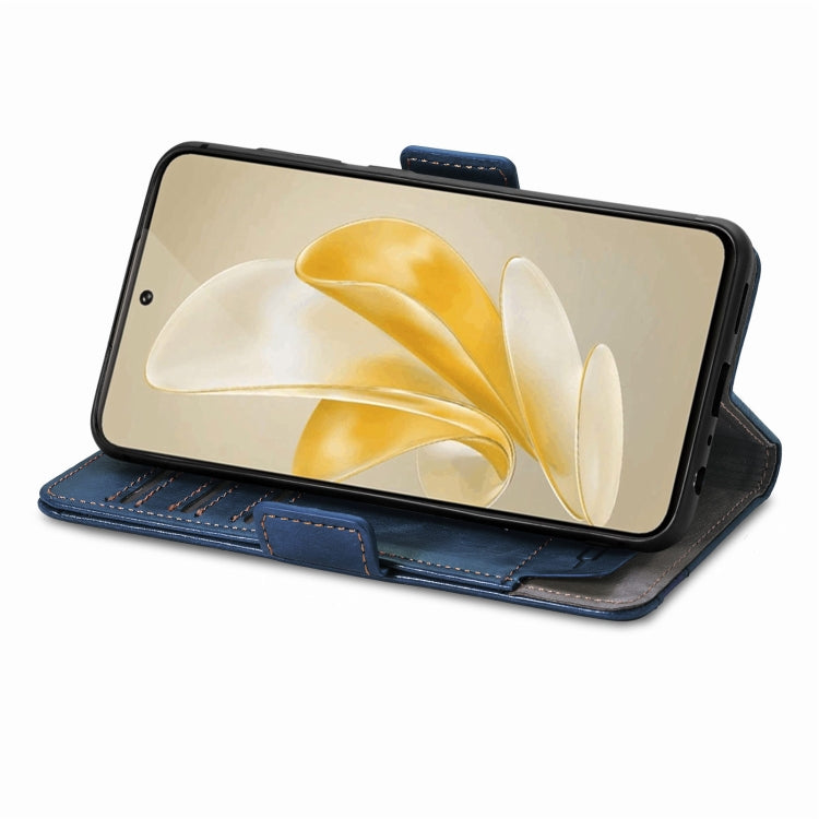 For vivo Y200 / V29E CaseNeo Splicing Dual Magnetic Buckle Leather Phone Case(Blue) - vivo Cases by PMC TechLife | Online Shopping South Africa | PMC TechLife | Buy Now Pay Later Mobicred