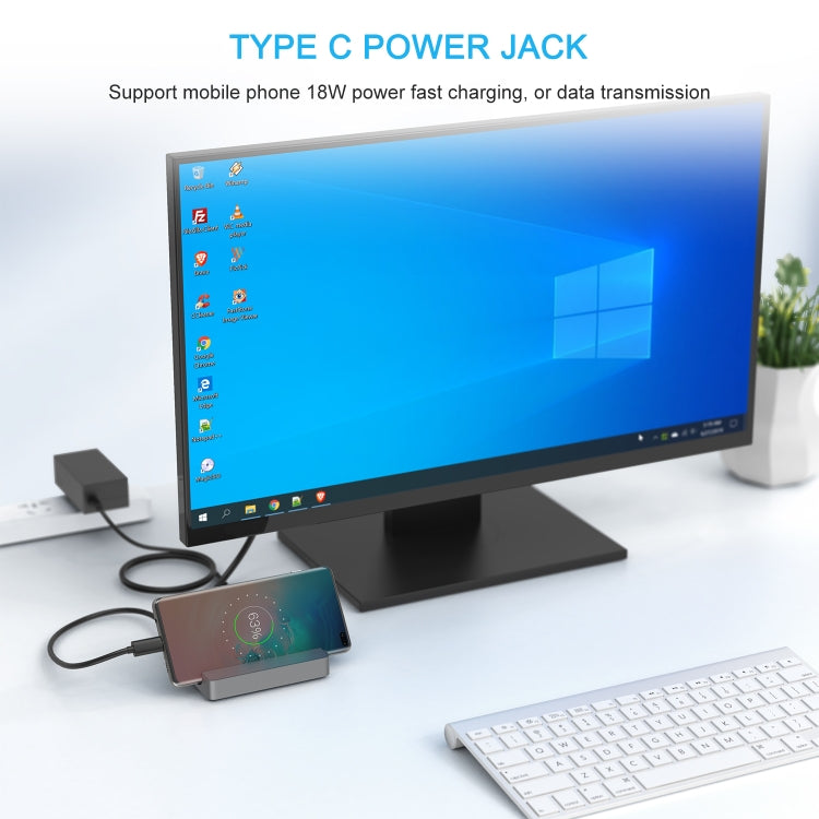 WAVLINK WL-UHP3D01 Portable Type-C Cell Phone Docking Station Multi-Port USB HUB Adapter(UK Plug) - free shipping - PMC Jewellery - Order now!