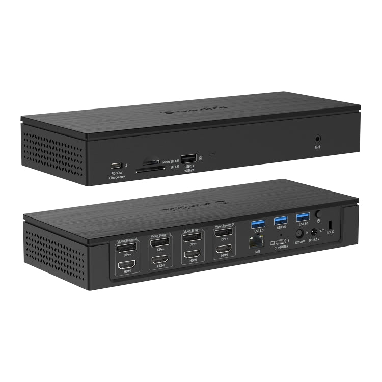 WAVLINK UG69PD10 1 to 4 Screens 4K/5K AV Transfer USB-C to HD Type-C Docking Station Hub, Plug:UK Plug - free shipping - PMc TechLife - Order now!