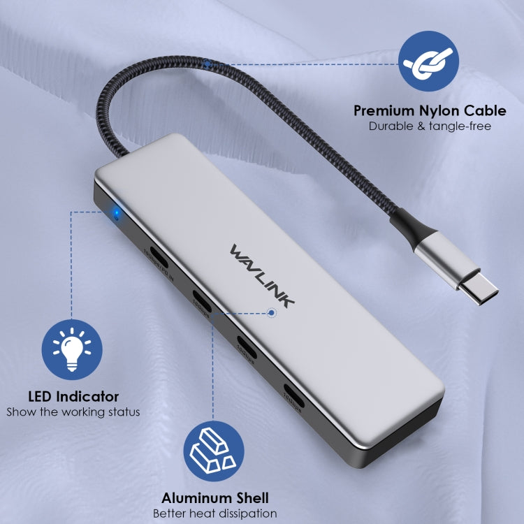 WAVLINK WL-UHP3411 10G Data Transfer Hub 4-in-1 Type-C to 4 USB-C 3.2 Gen2 Ports Adapter - free shipping - PMC Jewellery - Order now!