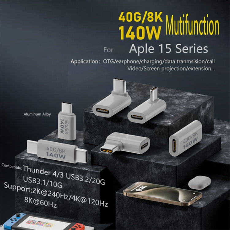 USB 3.1 Type-C to Type-C 40Gbps 8K Transmission Adapter 140W 5A Charge, Specification:Type-C Female to Female - Cable & Adapters by PMC TechLife | Online Shopping South Africa | PMC TechLife | Buy Now Pay Later Mobicred