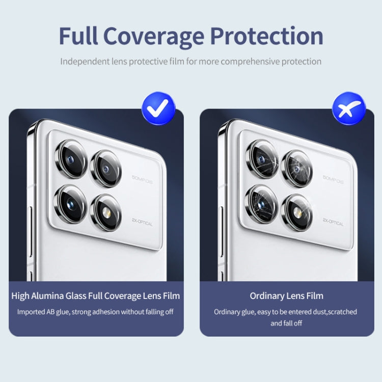 For Redmi K70 / K70 Pro / K70E ENKAY Hat-Prince 9H Rear Camera Lens Aluminium Alloy Tempered Glass Film(Colorful) -  by ENKAY | Online Shopping South Africa | PMC TechLife | Buy Now Pay Later Mobicred