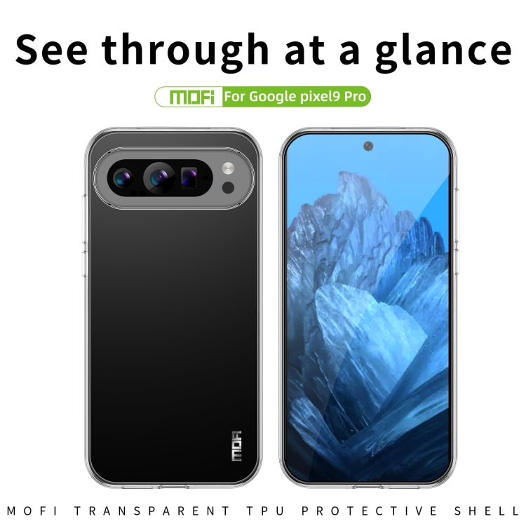 For Google Pixel 9 Pro MOFI Ming Series Transparent Ultra-thin TPU Phone Case(Transparent) - Google Cases by MOFI | Online Shopping South Africa | PMC TechLife | Buy Now Pay Later Mobicred
