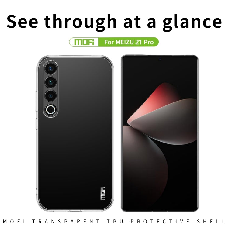 For Meizu 21 Pro MOFI Ming Series Transparent Ultra-thin TPU Phone Case(Transparent) - Meizu by MOFI | Online Shopping South Africa | PMC TechLife | Buy Now Pay Later Mobicred