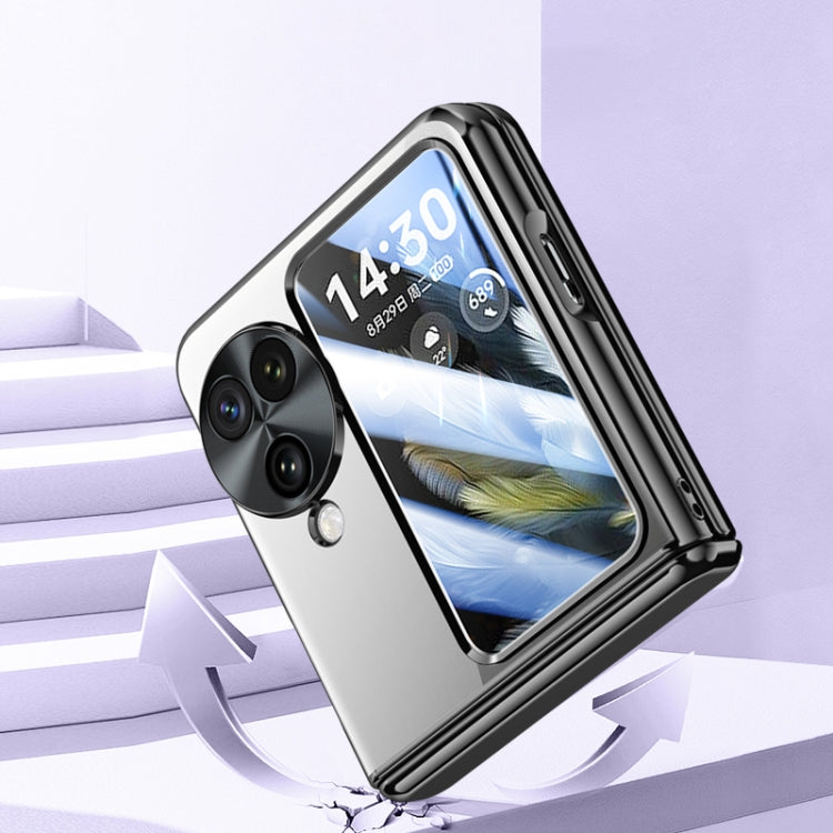 For OPPO Find N3 Flip Electroplated Case-film Integral Hinge Shockproof Phone Case(Purple) - OPPO Cases by PMC TechLife | Online Shopping South Africa | PMC TechLife | Buy Now Pay Later Mobicred