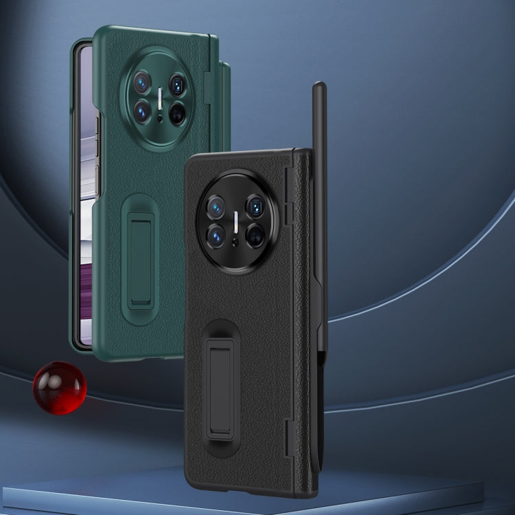 For Huawei  Mate X5 Integrated Film Plain Leather Phone Case with Pen(Pink) - Huawei Cases by PMC TechLife | Online Shopping South Africa | PMC TechLife | Buy Now Pay Later Mobicred
