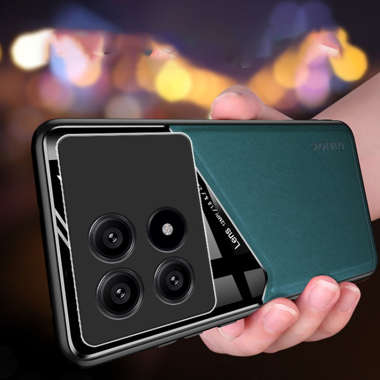 For Xiaomi Redmi K70 All-inclusive Leather Organic Glass Phone Case with Metal Iron Sheet(Blue) - Xiaomi Cases by PMC Jewellery | Online Shopping South Africa | PMC Jewellery | Buy Now Pay Later Mobicred