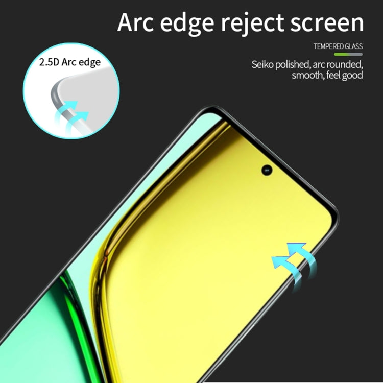 For Realme C67 5G MOFI 9H 2.5D Full Screen Tempered Glass Film(Black) - Realme Tempered Glass by MOFI | Online Shopping South Africa | PMC TechLife | Buy Now Pay Later Mobicred