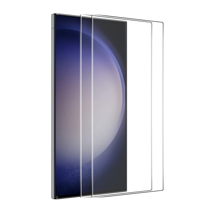 For Samsung Galaxy S24 Ultra 5G 2pcs ENKAY 0.18mm High Aluminum-silicon Tempered Glass Film, Support Ultrasonic Fingerprint Unclock - Galaxy S24 Ultra 5G Tempered Glass by ENKAY | Online Shopping South Africa | PMC TechLife
