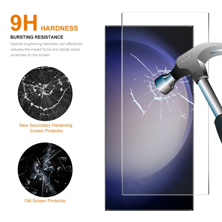 For Samsung Galaxy S24 Ultra 5G 2pcs ENKAY 0.18mm High Aluminum-silicon Tempered Glass Film, Support Ultrasonic Fingerprint Unclock - Galaxy S24 Ultra 5G Tempered Glass by ENKAY | Online Shopping South Africa | PMC TechLife