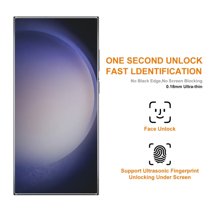 For Samsung Galaxy S24 Ultra 5G 2pcs ENKAY 0.18mm High Aluminum-silicon Tempered Glass Film, Support Ultrasonic Fingerprint Unclock - Galaxy S24 Ultra 5G Tempered Glass by ENKAY | Online Shopping South Africa | PMC TechLife