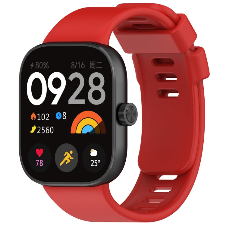 For Redmi Watch 4 Solid Color Silicone Sports Watch Band(Red) - free shipping - PMC TechLife - Order now!