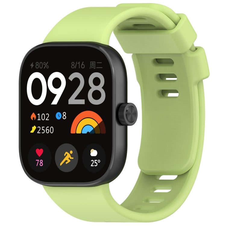 For Redmi Watch 4 Solid Color Silicone Sports Watch Band(Lime Green) - Watch Bands by PMC TechLife | Online Shopping South Africa | PMC TechLife