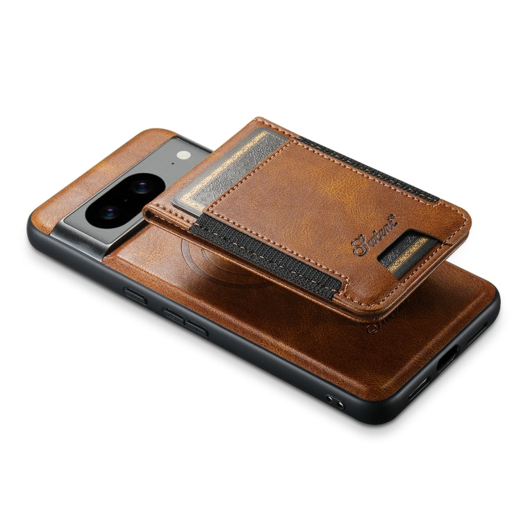 For Google Pixel 8 Suteni H17 Oil Eax Leather Detachable Wallet Phone Case(Brown) - free shipping - PMC Jewellery - Order now!