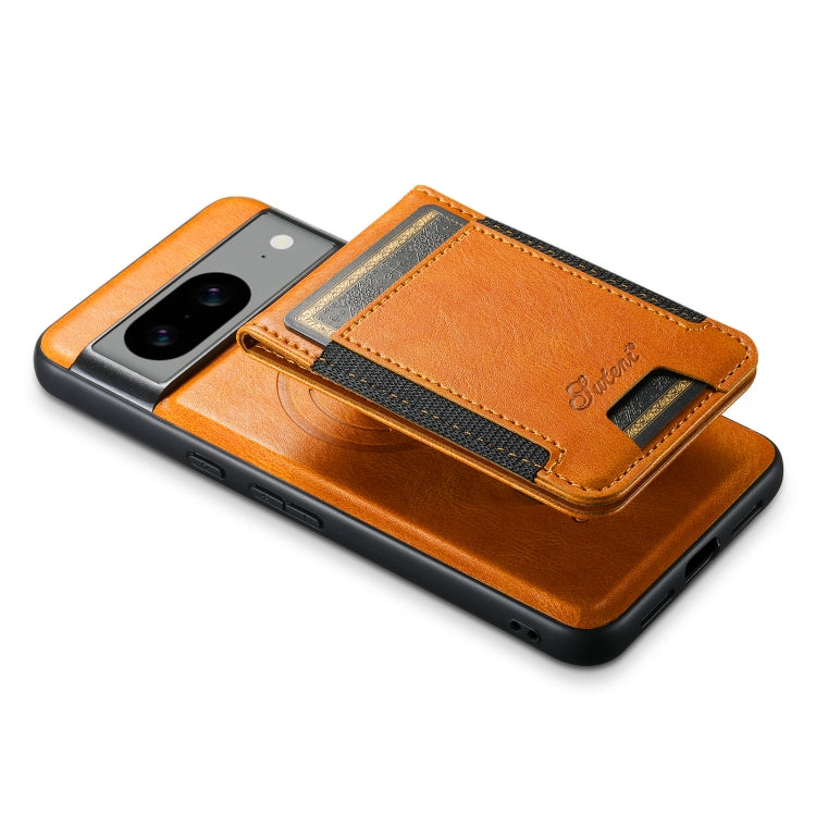 For Google Pixel 7a Suteni H17 Oil Eax Leather Detachable Wallet Phone Case(Khaki) - free shipping - PMC Jewellery - Order now!