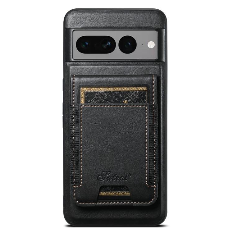 For Google Pixel 7 Pro Suteni H17 Oil Eax Leather Detachable Wallet Phone Case(Black) - free shipping - PMC Jewellery - Order now!