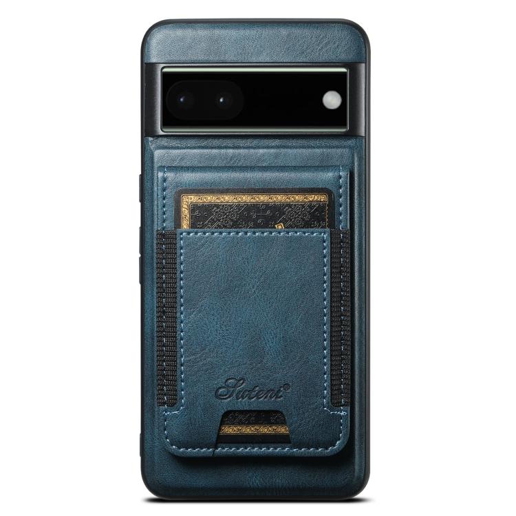 For Google Pixel 6 Suteni H17 Oil Eax Leather Detachable Wallet Phone Case(Blue) - free shipping - PMC Jewellery - Order now!