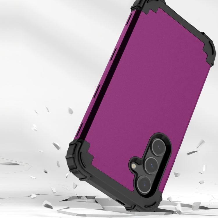 For Samsung Galaxy S24+ 5G 3 in 1 Silicone Hybrid PC Shockproof Phone Case(Dark Purple) - free shipping - PMC TechLife - Order now!