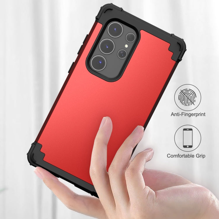 For Samsung Galaxy S24 Ultra 5G 3 in 1 Silicone Hybrid PC Shockproof Phone Case(Red) - Galaxy S24 Ultra 5G Cases by PMC TechLife | Online Shopping South Africa | PMC TechLife