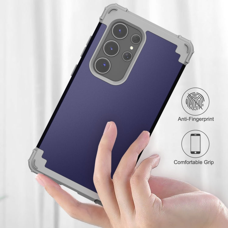 For Samsung Galaxy S24 Ultra 5G 3 in 1 Silicone Hybrid PC Shockproof Phone Case(Blue) - Galaxy S24 Ultra 5G Cases by PMC TechLife | Online Shopping South Africa | PMC TechLife