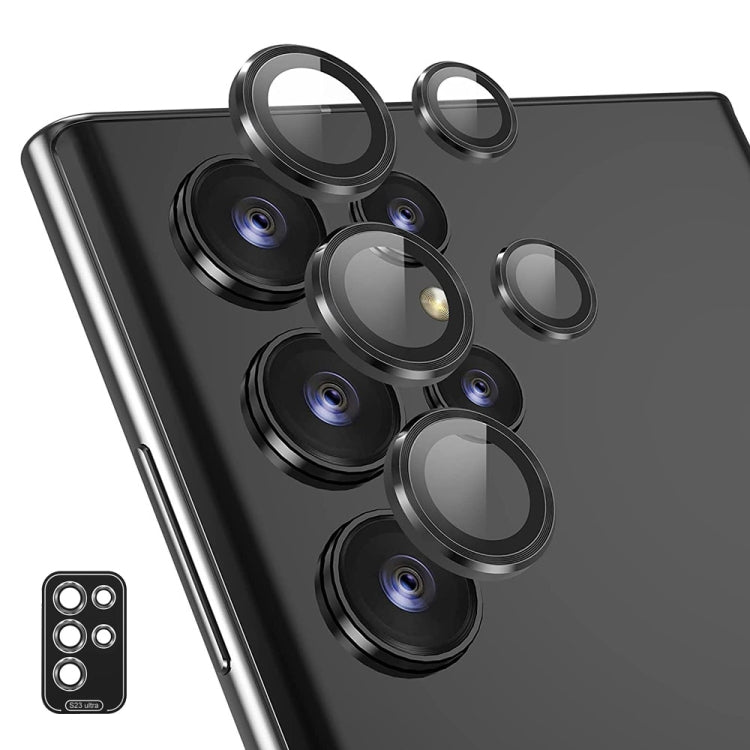 For Samsung Galaxy S24 Ultra 5G ENKAY Hat-Prince 9H Rear Camera Lens Aluminium Alloy Tempered Glass Film(Black) - free shipping - PMC TechLife - Order now!